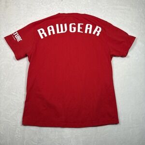 Rawgear Zoo Culture Gym Lifting Mens XL Original Oversized T-Shirt RED Graphic